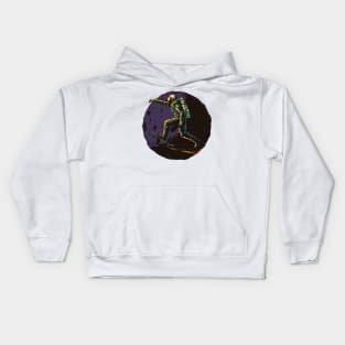 Skateboarding in Space Kids Hoodie